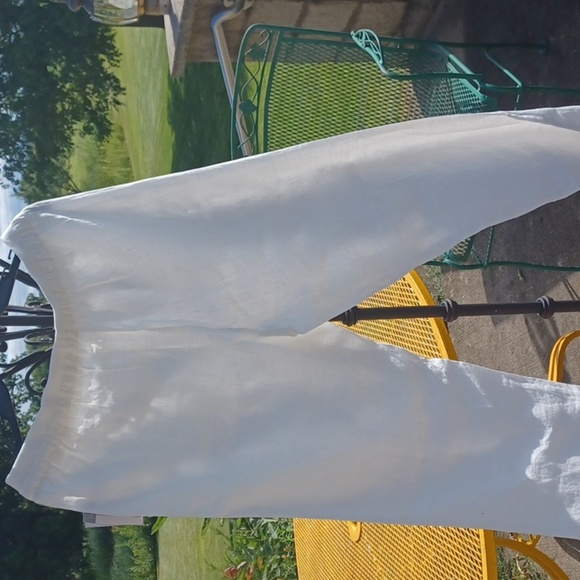 Ellen Tracy Linen pant, color Chalk, sz M - Picture 4 of 8